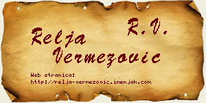 Relja Vermezović vizit kartica